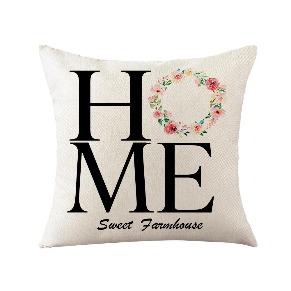 Aquarell Frühlings Kissenbezug Nordische Blume Heim Kissenbezug Polyester Schlafzimmer Sofa Kissenbezug
