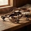 Horse Spurs Silver-Toned Astral Rowel Even Rolling Rowels