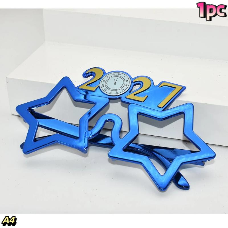 1/3 יחידות משקפיים עם המספר 2027, משקפיים לשנה טובה, משקפי שמש נוצצים ביהלומים, אביזר לתחפושת, קישוט למסיבת חג המולד, משקפיים מצחיקים