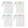 A4 Zipper Pouch File Bag Transparent Document Organizer with Handle Letter Size File Folder for Office School Travel Supplies
