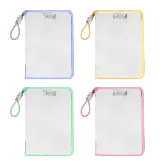 A4 Zipper Pouch File Bag Transparent Document Organizer with Handle Letter Size File Folder for Office School Travel Supplies