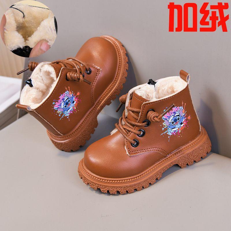 Boys' and Girls' Lightweight Snow Boots for Winter, Children's Leather Shoes with Added Insulation for Warmth and Comfort, Large Cotton Shoes.