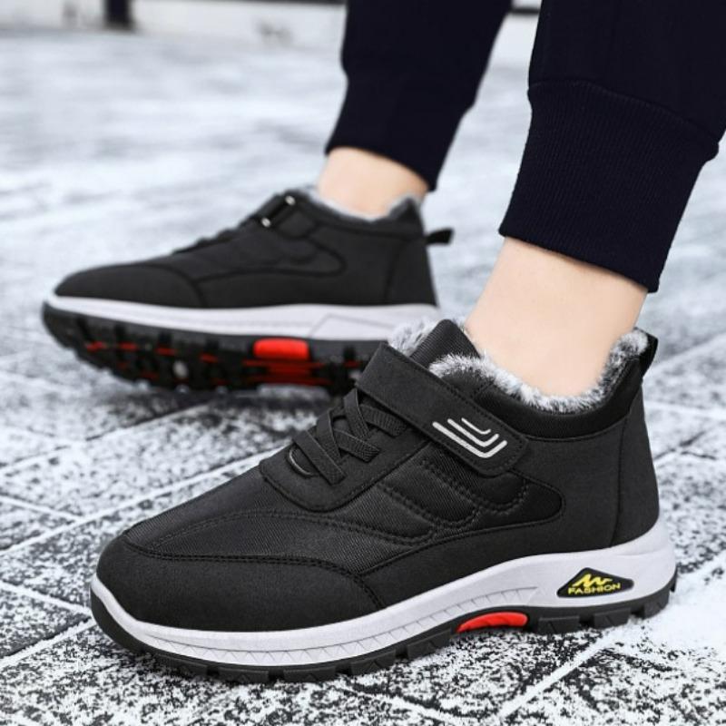 Fashion Men's Sports Shoes Winter Warm Snow Boots Plush Anti Slip Comfortable Outdoor Winter Men's Cotton Shoes for Men Casual Sneakers