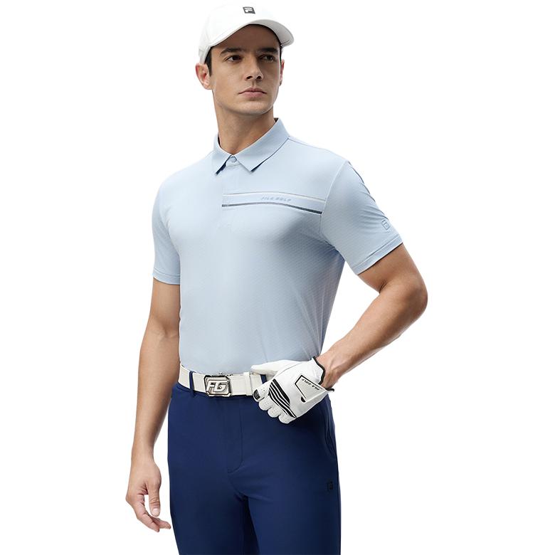 FILA Golf Series Casual Fashion Comfortable Simple Short Sleeve Polo Shirt Men tops Blue A11M445104F-LB
