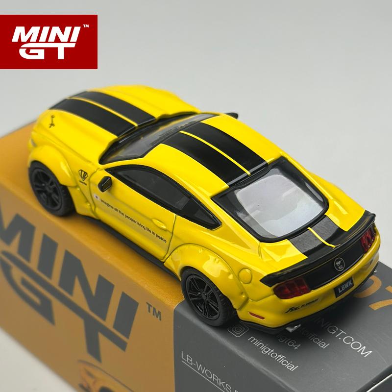 Minigt 1:64 Lbwk Ford Mustang Triple Yellow Leichtmetall-Automodell 1077