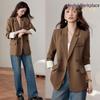 2025 Spring/Autumn Women's Formal Long Sleeve Blazer - High-End, Versatile, Casual Top