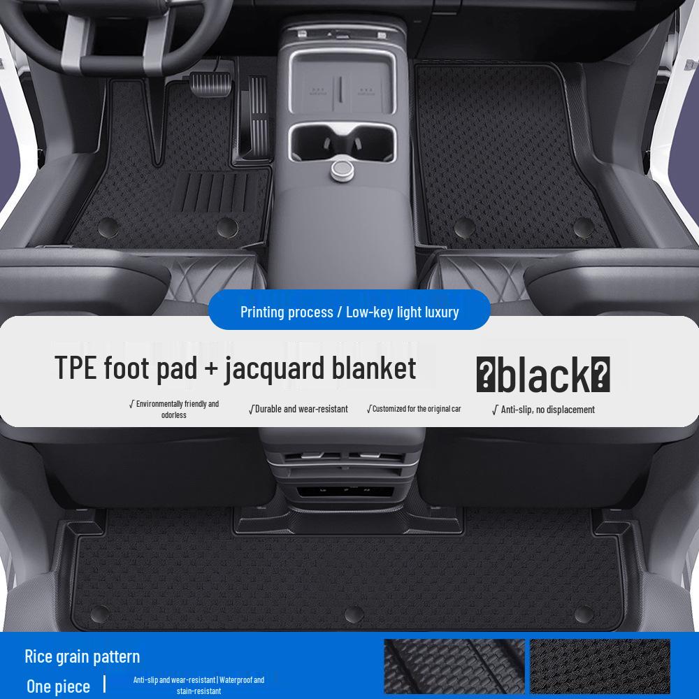 Waterproof TPE Floor Mats & Door Sill Protection for BYD Fang Bao Bao 5/8, Titanium 3/7 - Full Coverage Coil Mat.