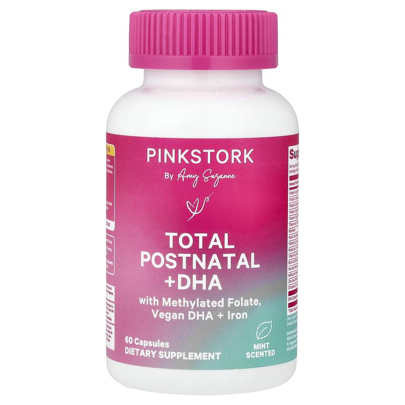 Total Postnatal + DHA, Mint, 60 Capsules