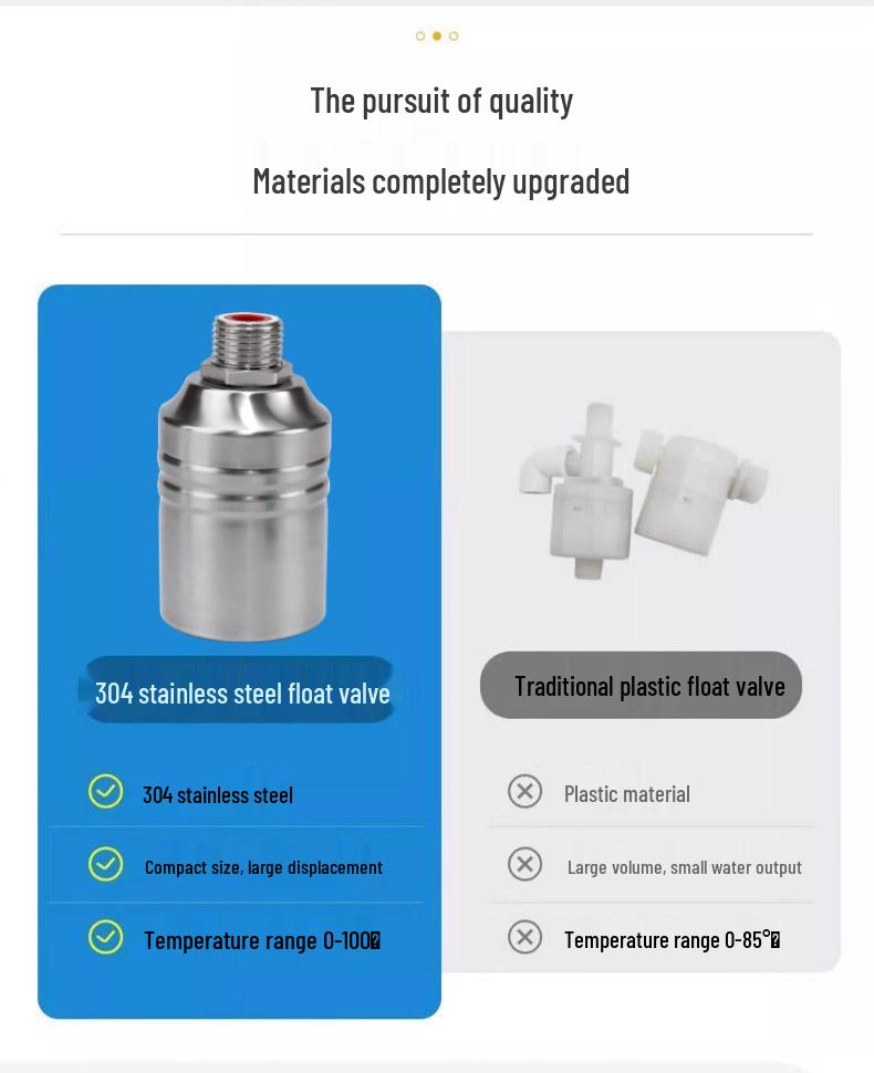 ELEKO Automatic Stainless Steel Float Valve for Water Tank Level Control