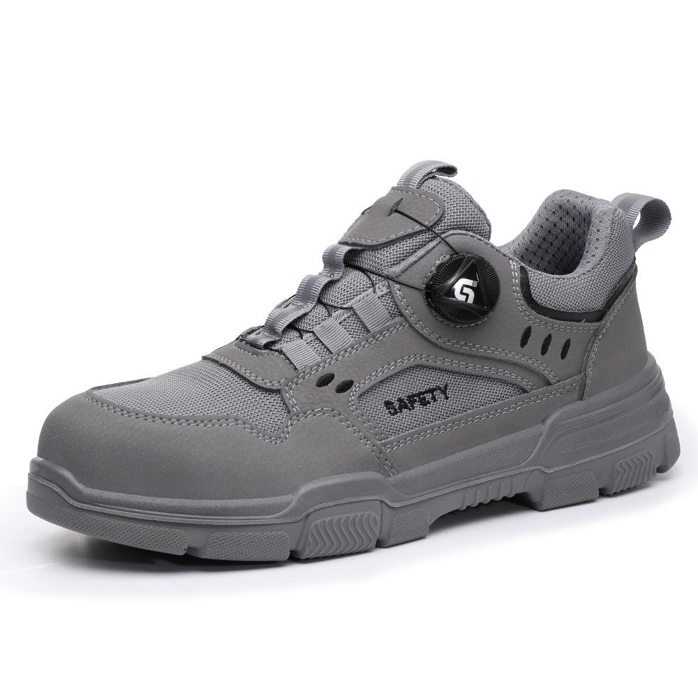 Men's labor insurance shoes are anti-smash and stab-proof in summer, up to standard 1.1 mm Kevlar sole smart buckle comfortable protective safety
