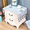 Microwave Oven Top Cover Dustproof Machine Protector Decorative Kitchen Appliance Cover - Grey Small Flower