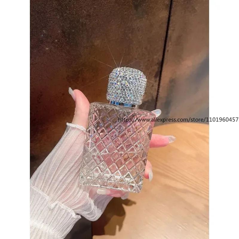 Sparkling 100ml Spray Bottle Perfume Bottle Diamond Container Glass Bottle Decoration Refill Essential Oil Sprayer Cosmetic Vial