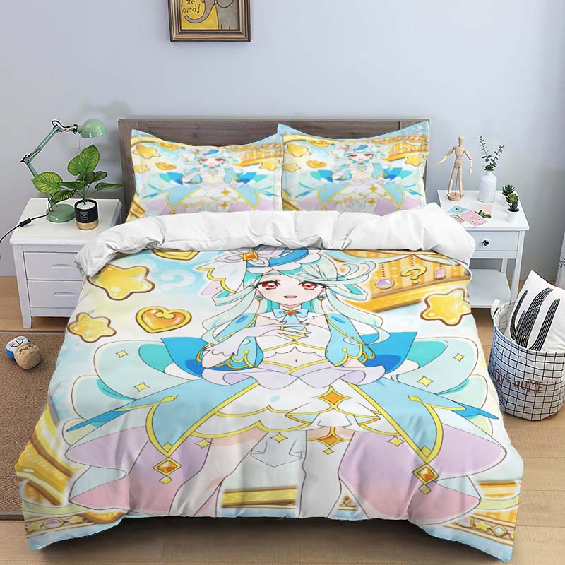 The Three-piece Pretty Cure Bedding Set—which Includes A Duvet Cover and Two Pillowcases—is The Perfect Holiday Choice.