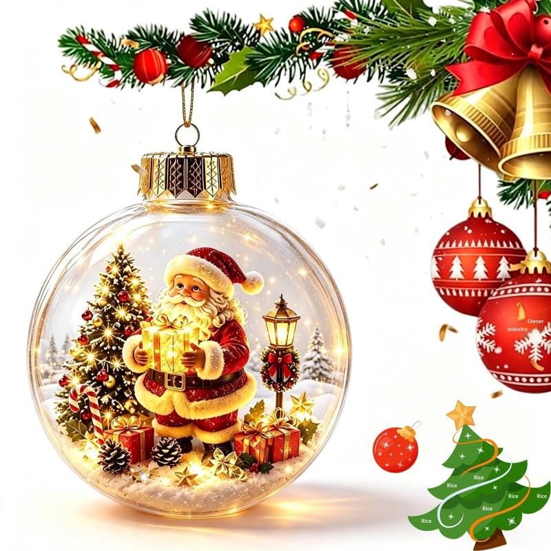 Addobbo Luminoso per la Storia di Natale - Addobbo Diorama Luminoso di Natale, Mini Scena Illuminata con Luce LED Calda, Mini Luminoso