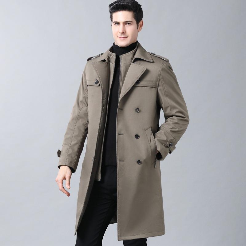 

Мужская смелая ветровка зимняя длинная папина утепленная куртка деловая повседневная среднего возраста большой размер костюм воротник верх 195