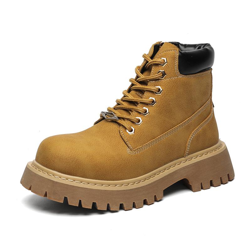 Martin-Stiefel Winter Samt 2025 neue vielseitige High-Top Herrenstiefel lässige Paar dicksohlige kurze Stiefel 55521-P