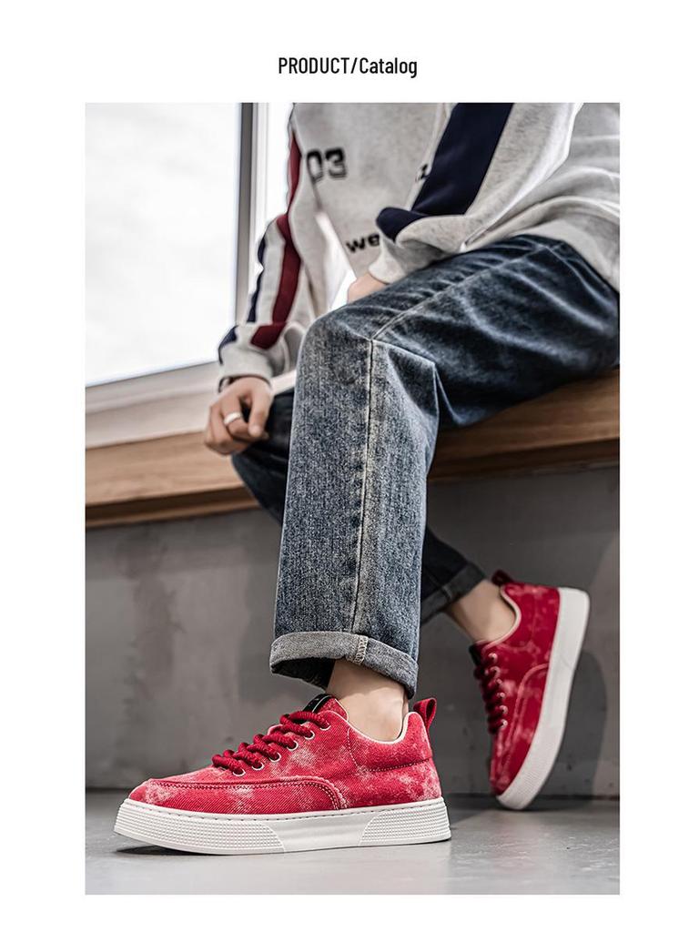 2025 Autumn Men's Trendy Canvas Shoes - Comfortable, Non-Slip, Wear-Resistant, and Breathable.