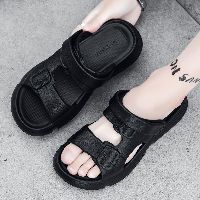 Summer New Men's Shoes Hollow Breathable Sandals Soft soled Lightweight Casual Shoes Middle aged Dad Shoes Beach Shoes