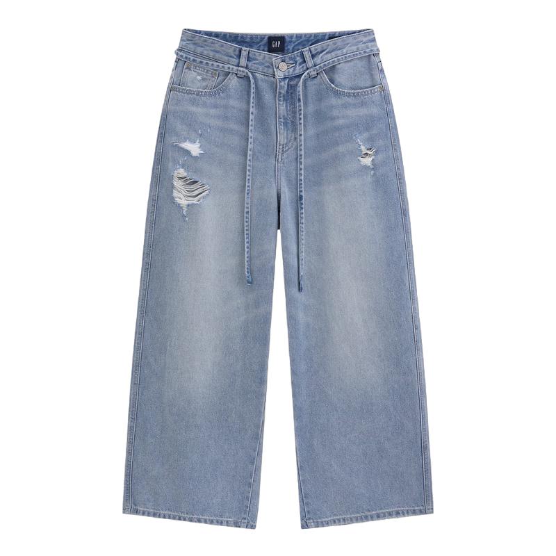 GAP Women's 2026 Spring Wide-Leg Cropped Jeans