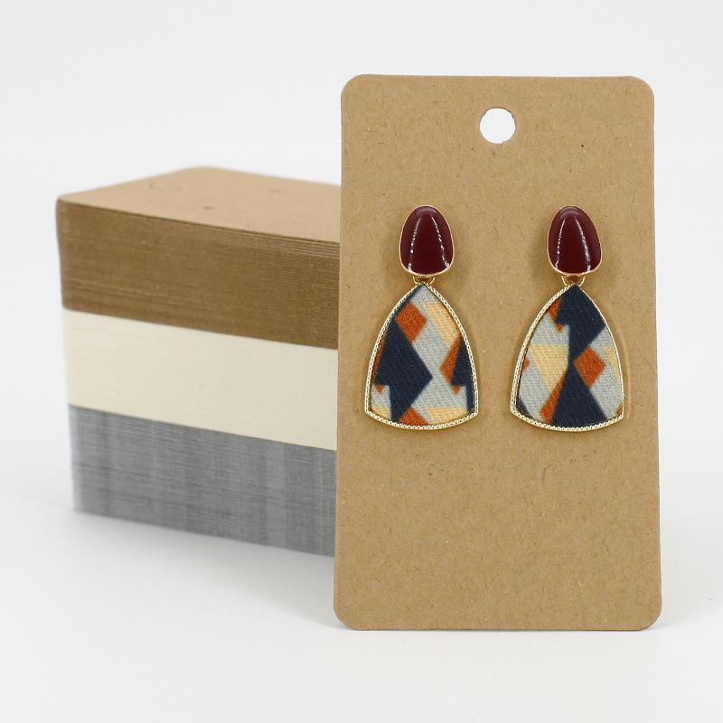 In-Stock Dangle Earrings Display Card - 5x8.9cm, 100 Sheets/Pack, Hot-Selling Design