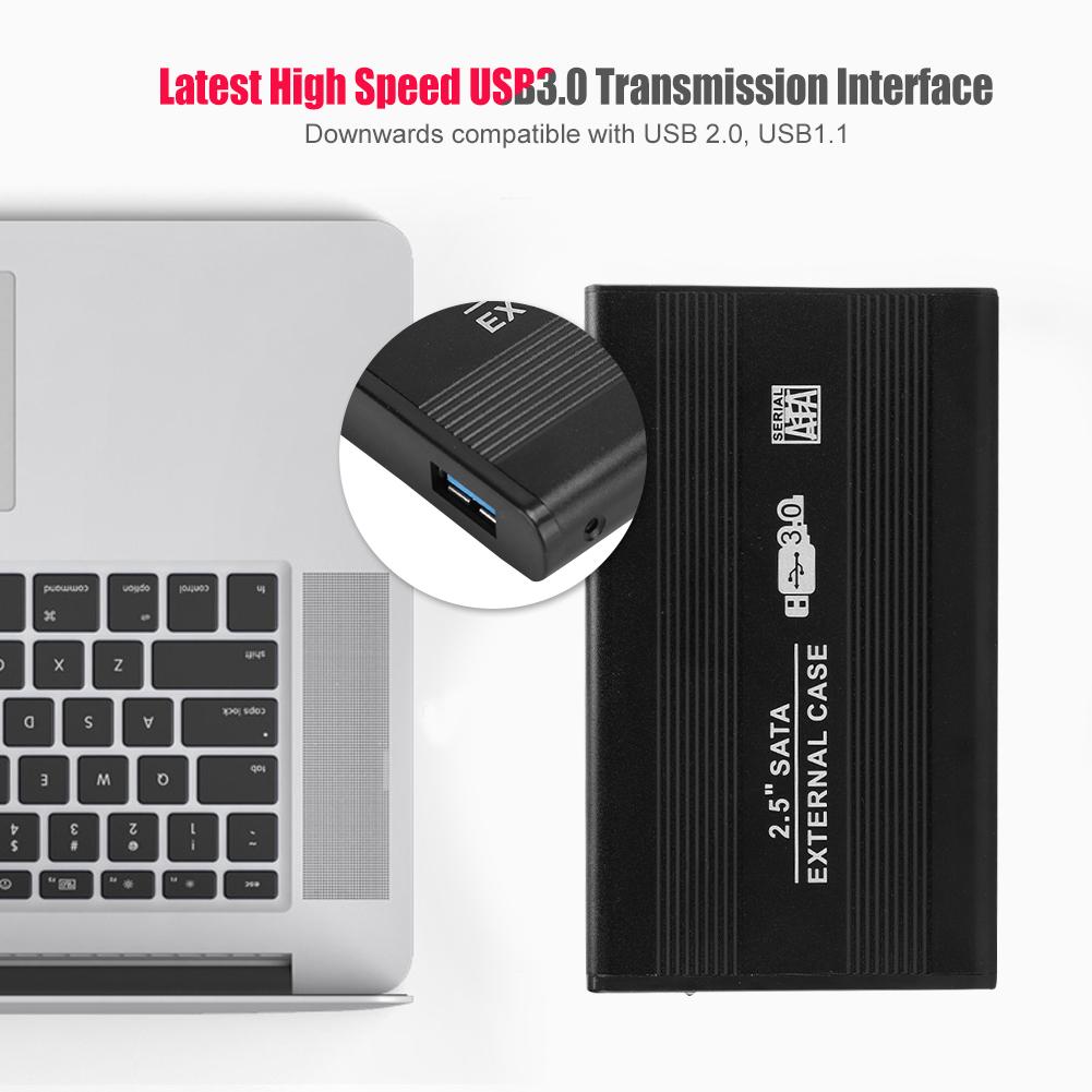 2.5 Inch SATA USB 3.0 Mobile Hard Disc Drive External Enclosure HDD Aluminum Box Case (Not Inclube Hard Disk)