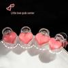 Butterfly Bliss: Pink Heart Mini Claw Clip - Cute & Sweet Qixi Collection