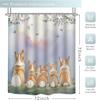 Cute Corgi Dog Shower Curtain-Nature Scene Bathroom Decor with 12 Hooks - Adorable Pet Animal Waterproof Curtains - Farmhouse