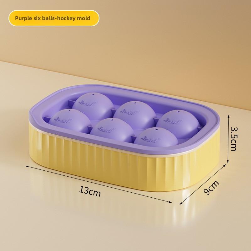 

Press-release Ice Cube Tray for Home Use Six balls 1PC фиолетовый
