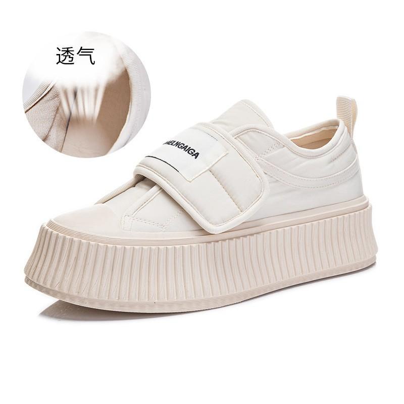 Real rabbit fur biscuit shoes winter little white shoes women's bread shoes platform loafers women's shoes