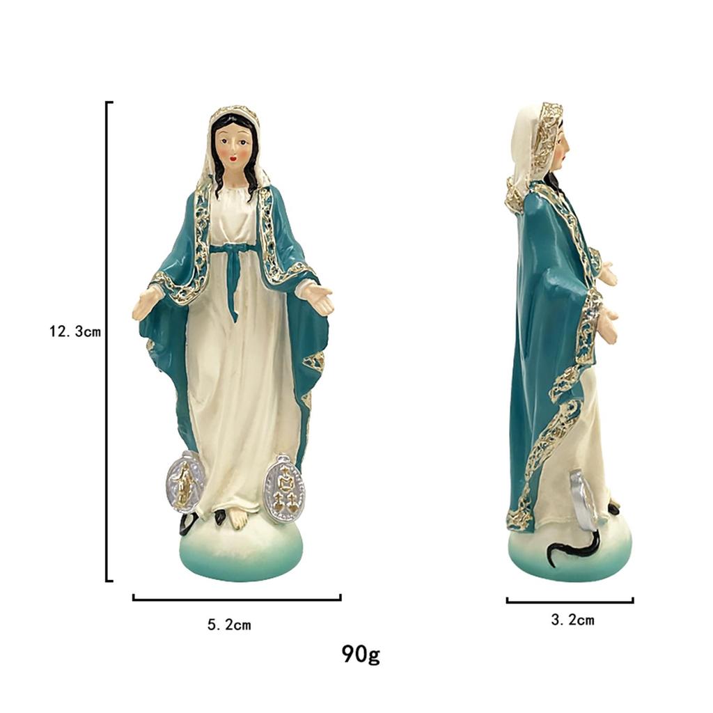 Catholic Virgin Mary Figurine Sculpture Religious Gift Exquisite Resin Craft