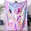 K Pop Demon Hunters Blanket Warmth Flannel Cover Soft Universal Throw Home Camping Fan Gifts Multifunctional Decorative Blanket