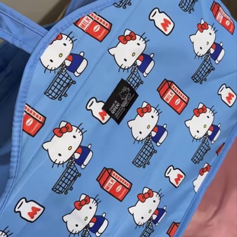 Hellokitty Cartoon Printed Picnic Bag, Handbag, Picnic Bag, Portable Outside, Suitable For Moderate Insulation, Large Capacity,