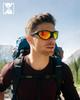 Polarized TR90 Sport Sunglasses for Men and Women Trendy Oval Mirror Cycling Futuristic Eyewear [SHEEN KELLY] Wrap-Around -