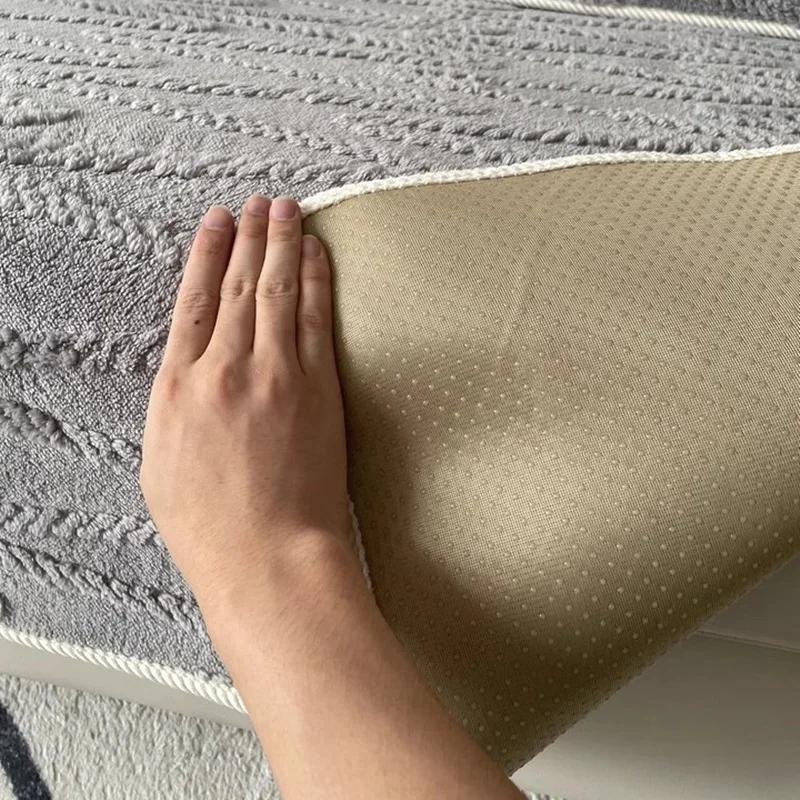 Sofa Seat Slipcovers Solid Color Soft Plush Jacquard Sofa Pad Protector Home Winter Warm Sofa Towel Housse Canape Home Decor