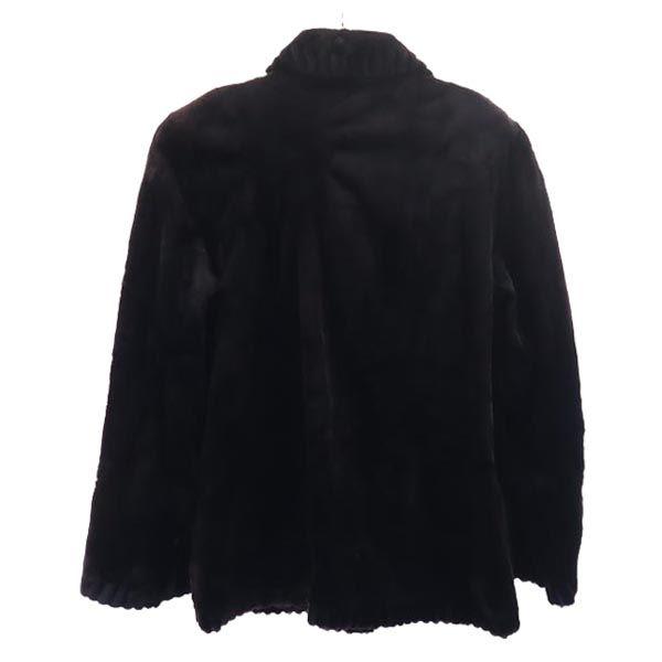 SAGA MINK Real fur Fur coat F Brown Half coat jacket Women Used