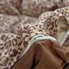 2026 Washable Leopard Print Chenille Kitten Bedding Set - Leopard Theme