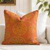 Orange Pattern Cushion Cover Natural Linen Pillow Cover DoubleSided Print Cushion Cover for Sofa Home Decor