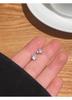 S999 Sterling Silver Shiny Star Stud Earrings for Women - Small, Elegant, Exquisite Ins Style Jewelry