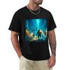Scuba Divers Exploring Post Apocalyptical Underwater Cityscape Tshirt T Shirts For Unisex Graphic Vintage Tshirt
