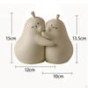 Hugging Pear Book Stand Ceramic Bookend Fine Workmanship Statue Ornament Simulation Artwork Home