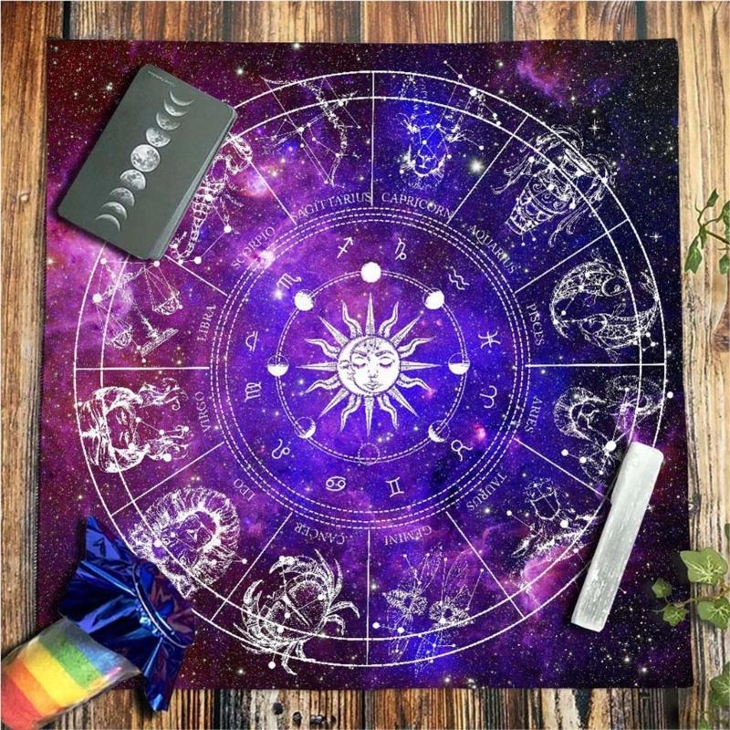 Square Flannelette Tarots Cloth Board Game Pad Astrological Pad Table Cover
