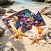 Custom Name Personalized Sailor Moon Print Beach Towel, for Trip Camping Beach Party Home Decor, Birthday Gift for Family & Friends