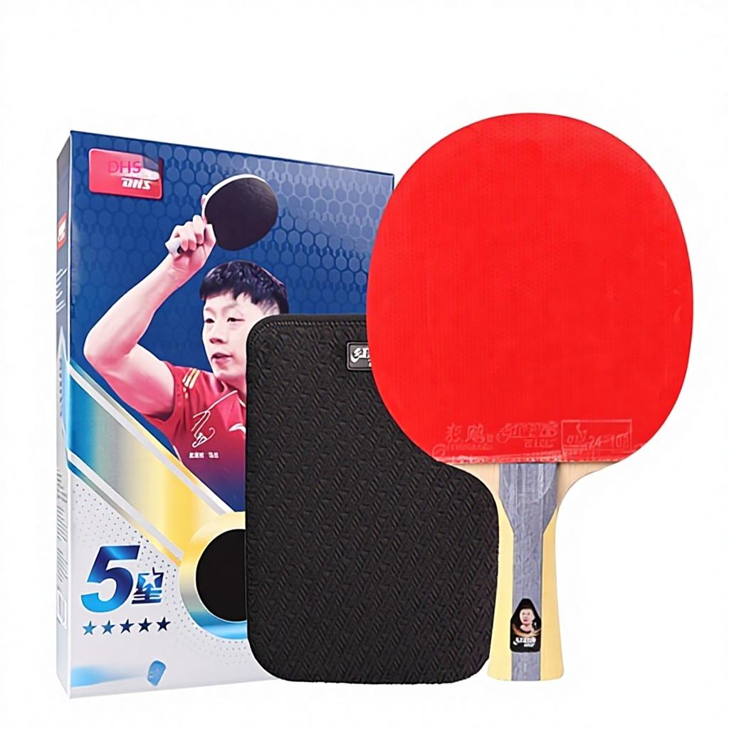 Racchetta da Ping Pong DHS H5002 H5006 5 Stelle Legno Puro Nucleo Spesso Lama Fibra di Carbonio Gomma con Punti Bassi Offesa Difesa