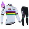 2026 Soudal Quick Step Team Męski Zimowy Zestaw Ubrań Rowerowych Długi Rękaw Termiczny Polarowy Koszulka Rowerowa MTB Ciepła Ropa Ciclismo Hombre