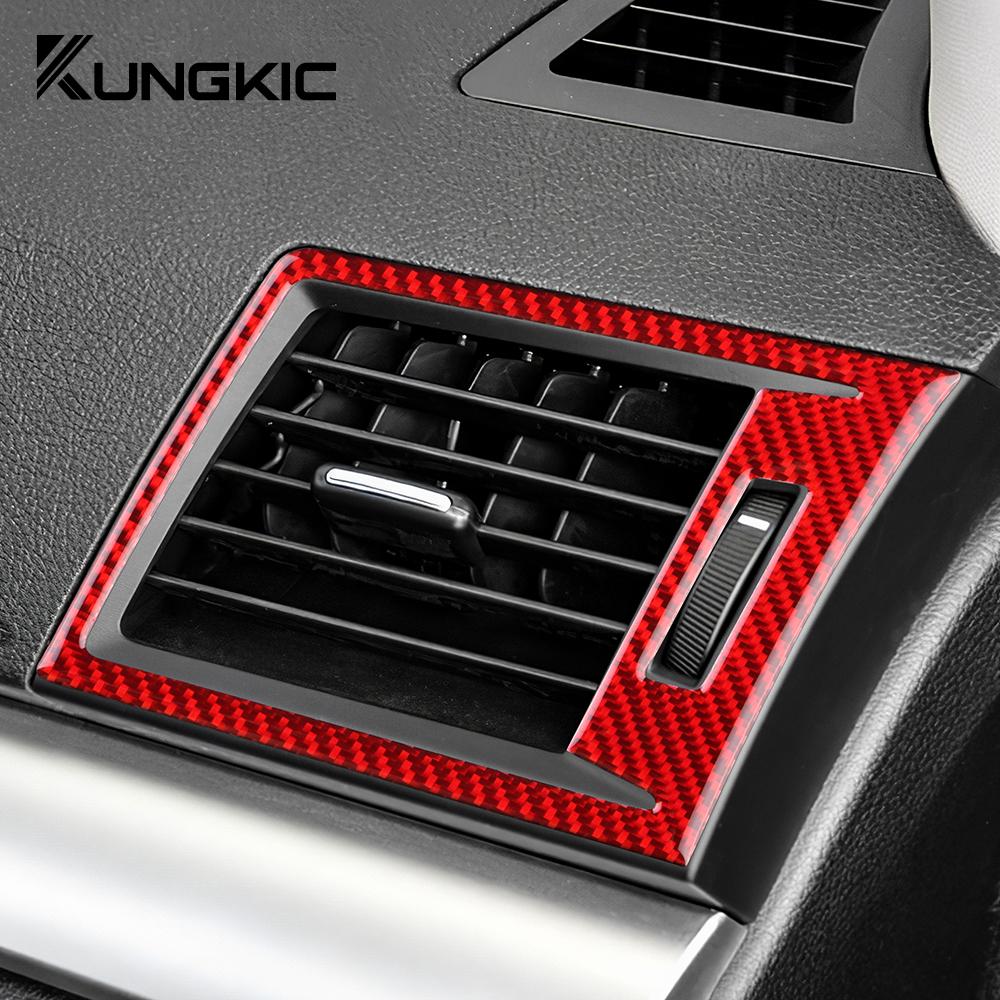 Real Soft Carbon Fiber Sticker For Subaru Legacy Outback 2010 2011 2012 2013 2014 LHD RHD Car Instrument Air Outlet Trim
