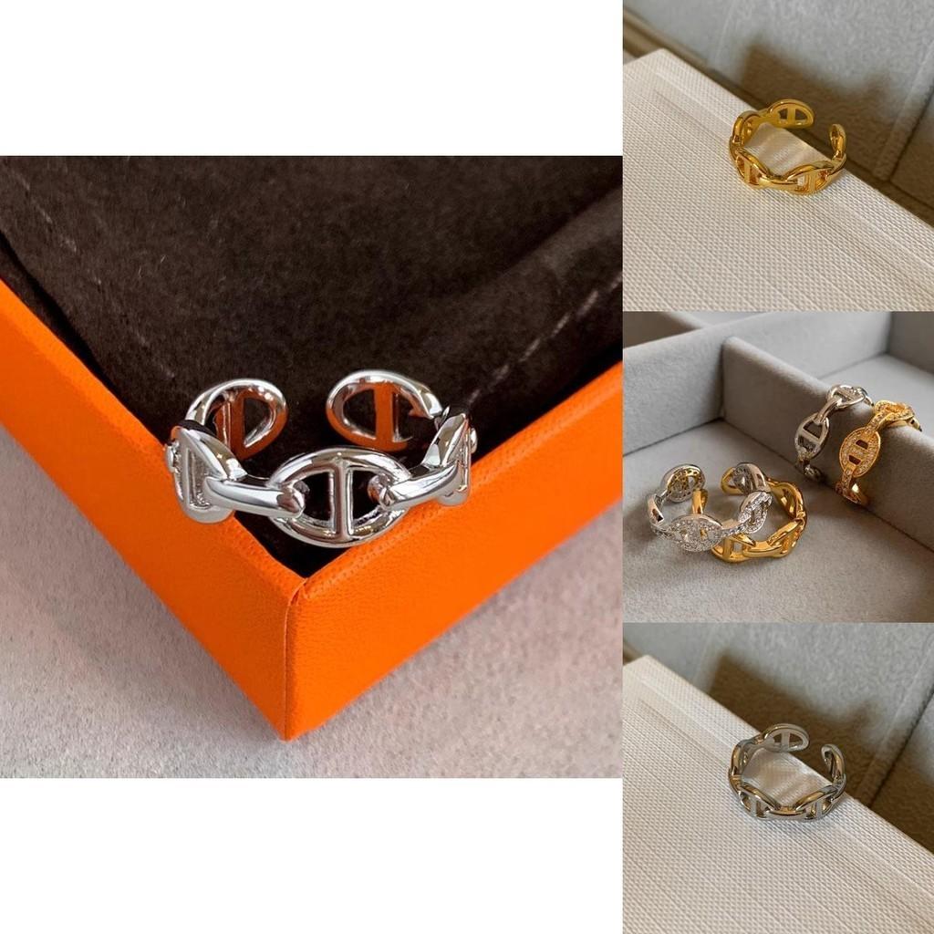Elegant Silver And Gold Geometric Open Ring For Women With Sparkling Rhinestones