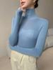 Yantze Yarn Women's High-Neck Pure Wool Sweater - Slim Fit Seamless Knitwear for Spring and Autumn