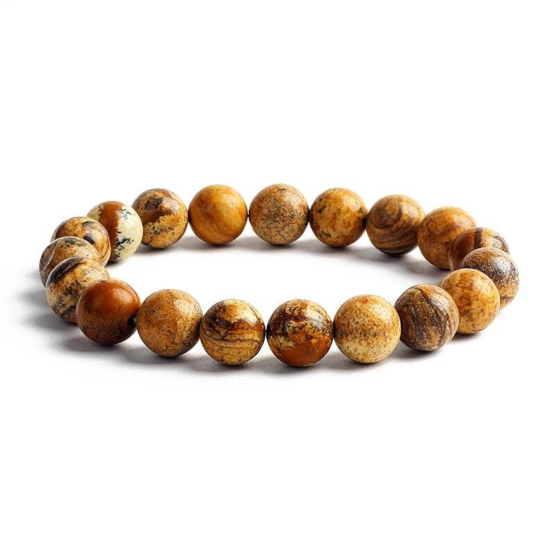 10MM Natural Stone Beads Bracelet Men 8MM Reiki Tiger Eye Agates Quartz Beaded Bracelets for Women Elastic Rope Handmade Jewelry