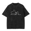 Washed Vintage Osvaldo Cavandoli La Linea Funny Graphic Tshirts Men Women Clothing Anime Oversized Short Sleeve Tops T Shirts
