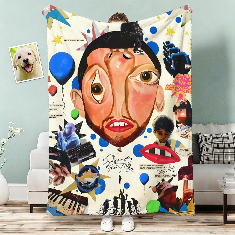 Rapper MMac Miller Throw Lightweight G Flannel Blanket Soft Skinfriendly for Summer Cooling